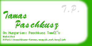 tamas paschkusz business card